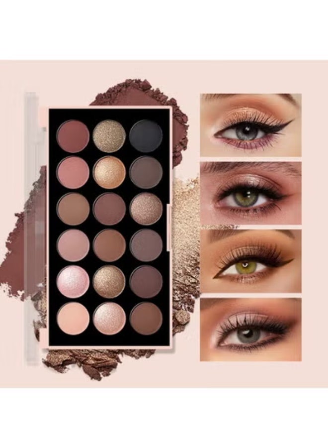 Anna Eyeshadow Palettes 2-Pack (18 Shades Each) – 36 Color Professional Eye Makeup Kit with Matte, Shimmer & Metallic Finishes, Highly Pigmented Long-Lasting Eye Shadow Set - Image 2